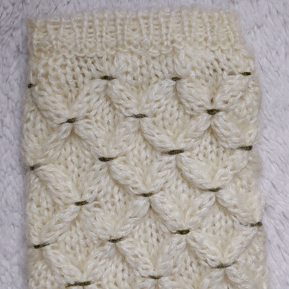 Anthropologie Sleeping on Snow Cream Bird Embroidered Knit Shrug Sweater M/L - Picture 6 of 9